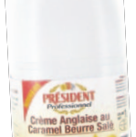 Un goût délicieux avec la Crème anglaise     au Caramel beurre salé de Président Professionnel