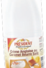 Un goût délicieux avec la Crème anglaise     au Caramel beurre salé de Président Professionnel