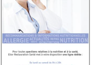 Elior confirme son expertise nutritionnelle avec un nouveau numéro vert