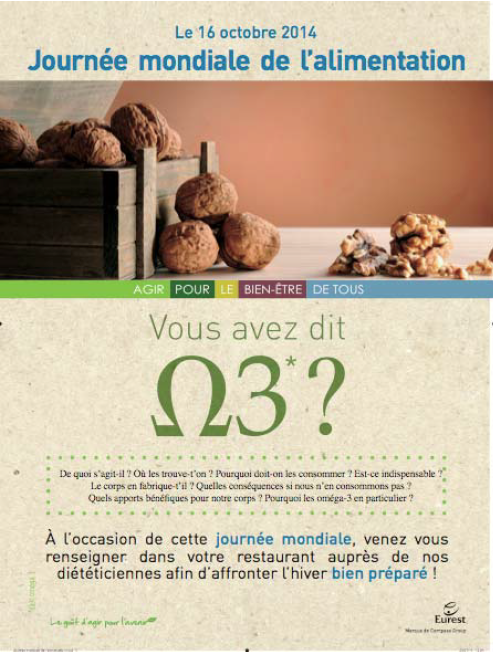 Compass Groupe sensibilise aux Ω3