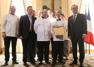 Emotion à l’Elysée avec les lauréats 2014 de l’Assiette Gourm’Hand