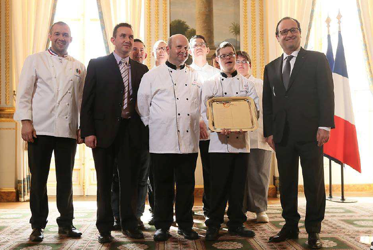 Emotion à l’Elysée avec les lauréats 2014 de l’Assiette Gourm’Hand