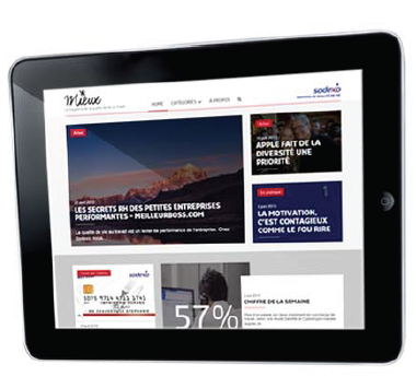« Mieux », plateforme Web axée sur la Qualité de vie au travail par Sodexo