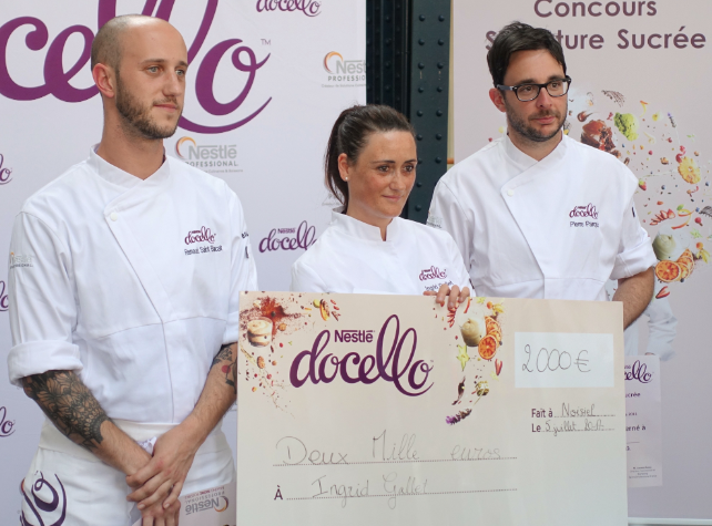 Ingrid Gallet couronnée au concours Signature Sucrée Nestlé Docello