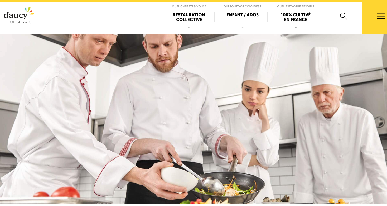 Un nouveau site Internet pour d’Aucy Foodservice