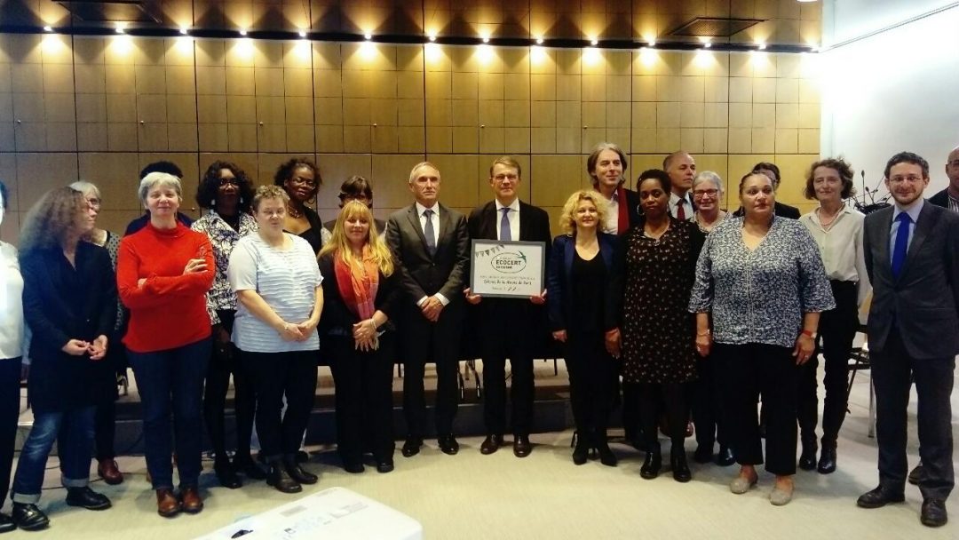 Remise du label Ecocert aux crèches parisiennes
