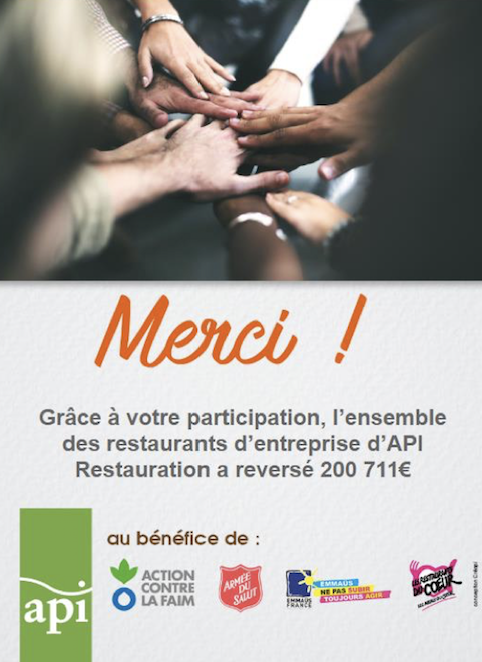 API Restauration mobilisé lors de la Journée Mondiale contre la Faim