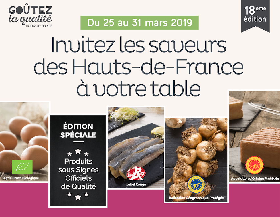 Participez à la 18ème édition de la semaine « Invitez les saveurs des Hauts-de-France à votre table »