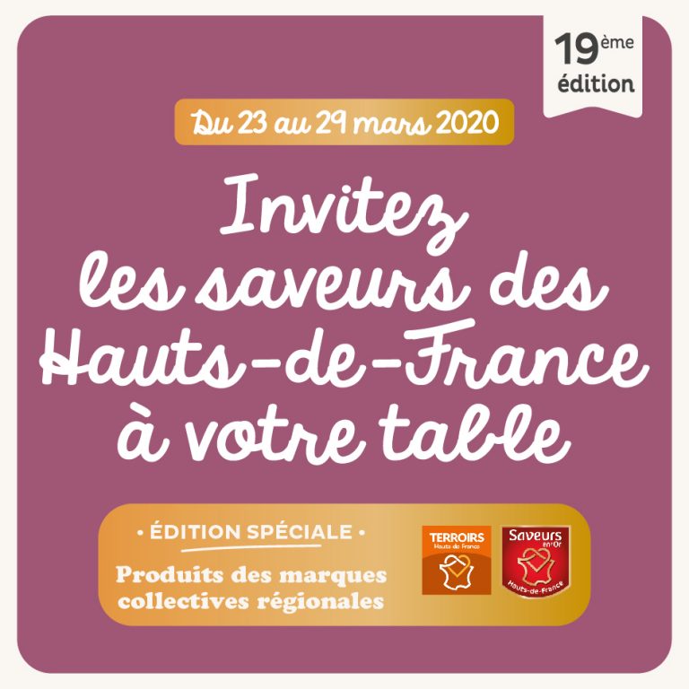 « Invitez les saveurs des Hauts-de-France à votre table » de retour pour une 19ème édition