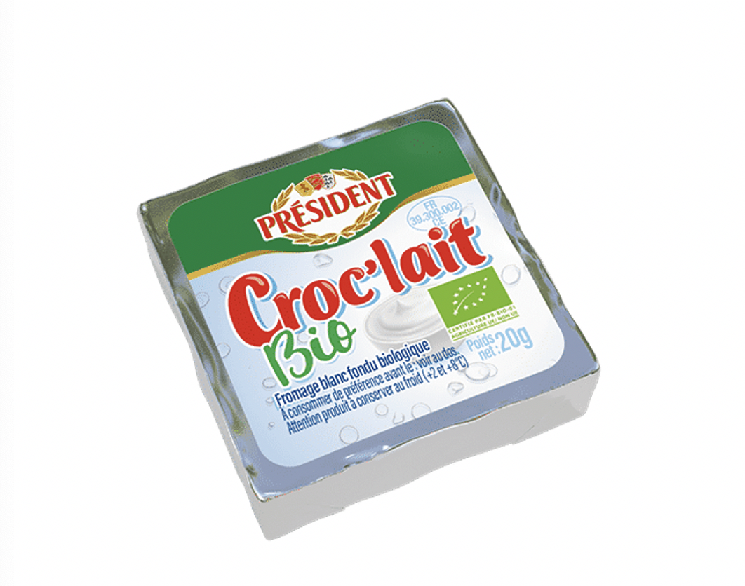 Croc’Lait Bio et Le Carré, nouveaux fromages Président dédiés à la restauration collective