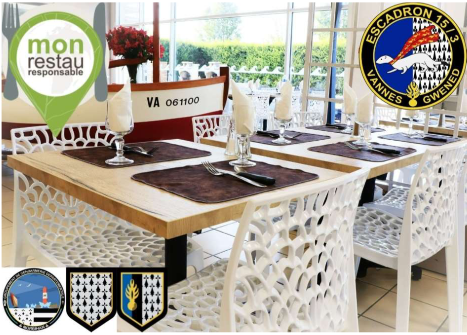 Le Cercle mixte de la Gendarmerie de Vannes s’engage avec Mon Restau Responsable ®