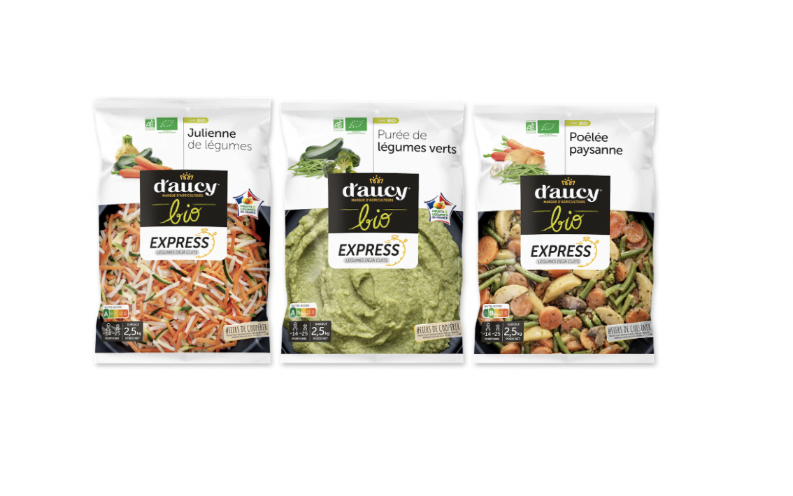 3 nouvelles références de légumes surgelés Bio par d’aucy foodservice