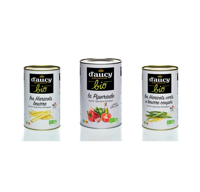3 nouvelles références de légumes appertisés bio par d’aucy foodservice