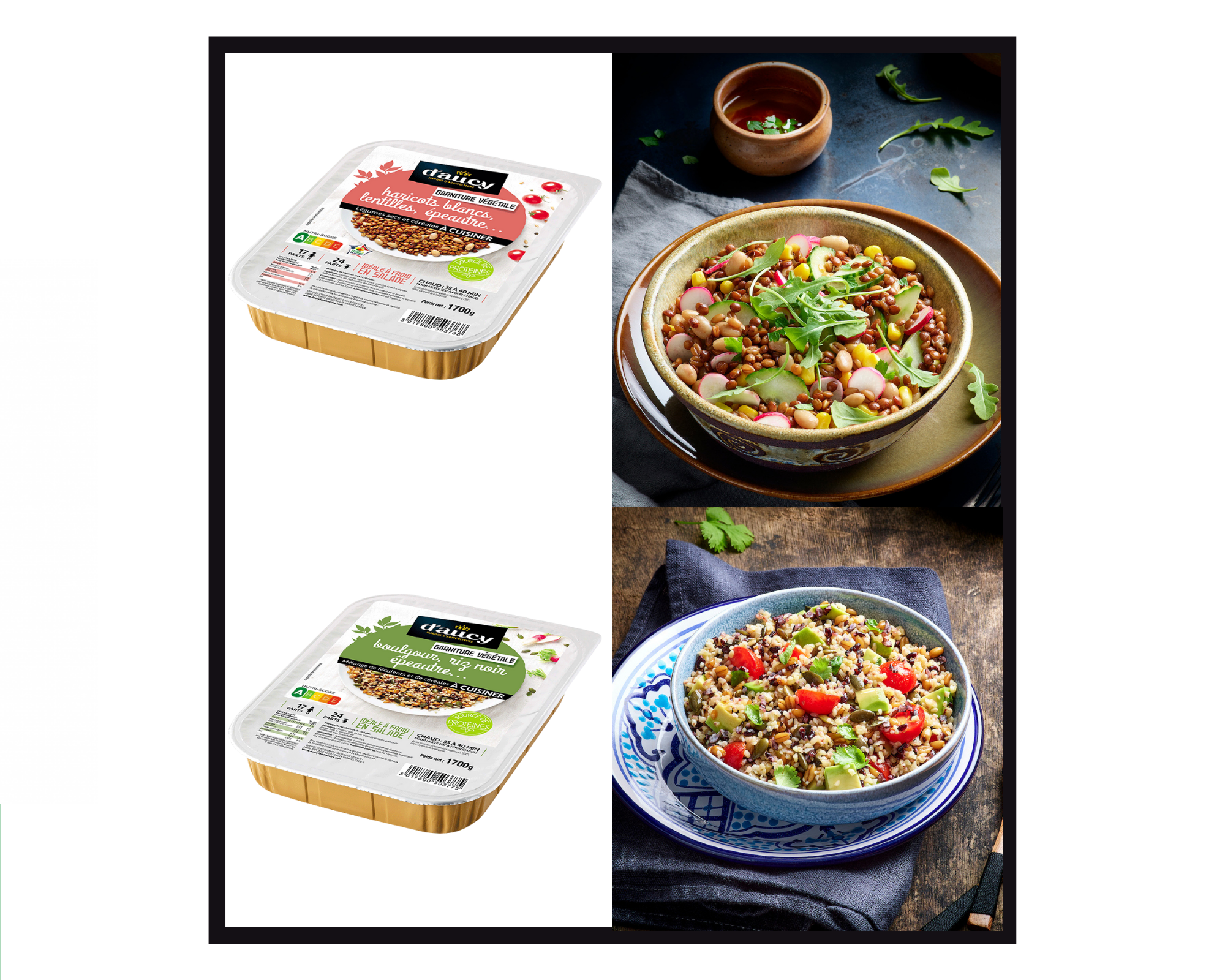 2 nouvelles recettes de garnitures végétales par d’aucy