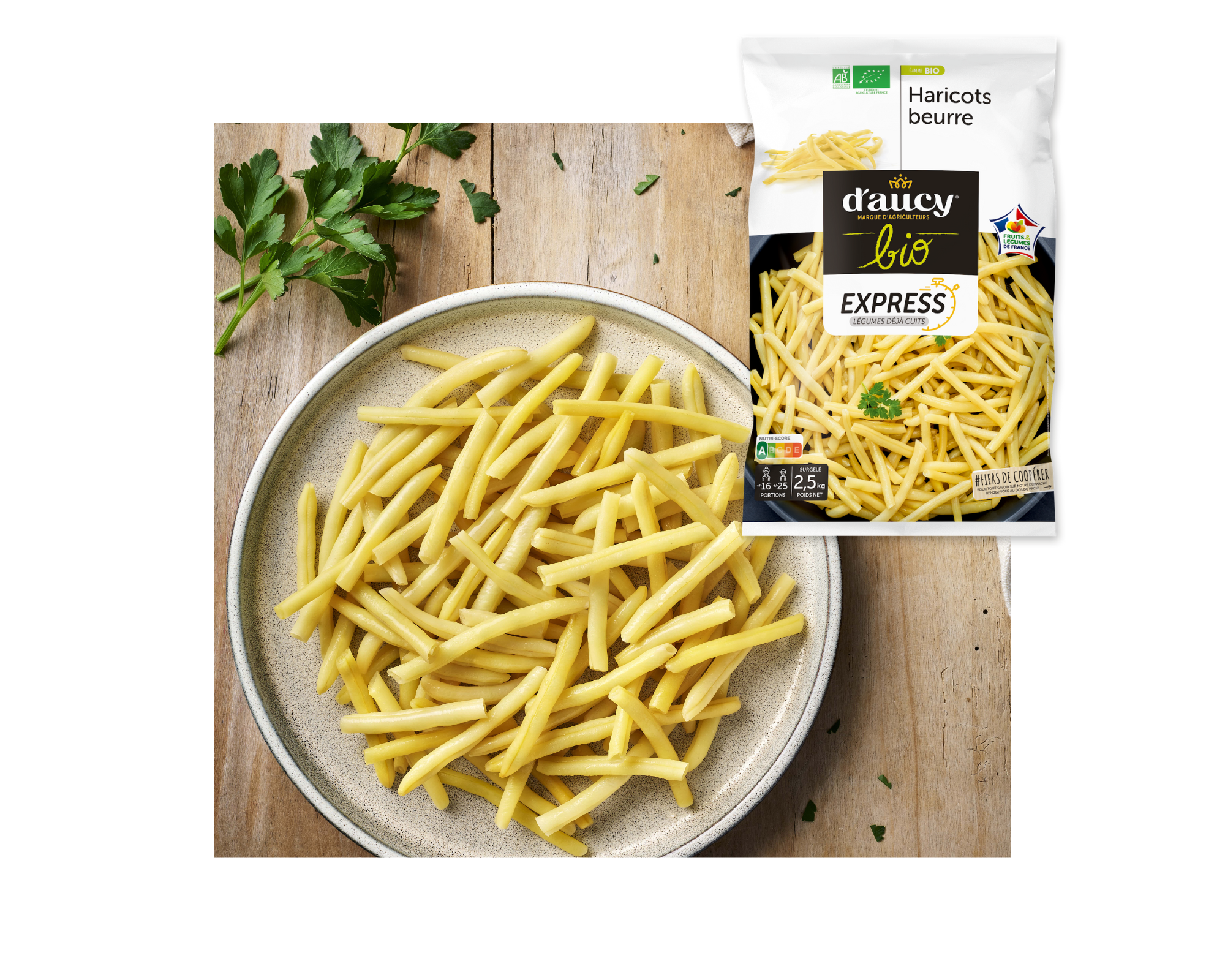 Les haricots beurre bio : nouvelle référence bio d’aucy foodservice