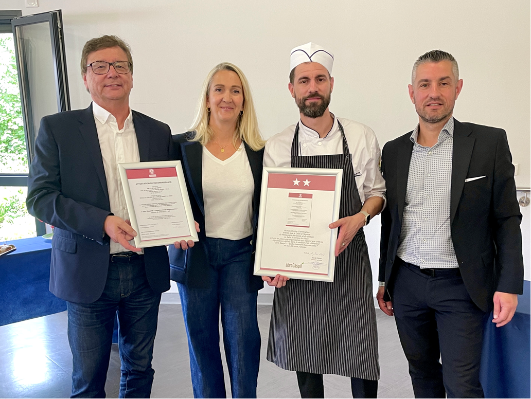 Annecy : le restaurant scolaire La Salle de la Commune labellisé 2 étoiles « Zéro Gaspil’ »