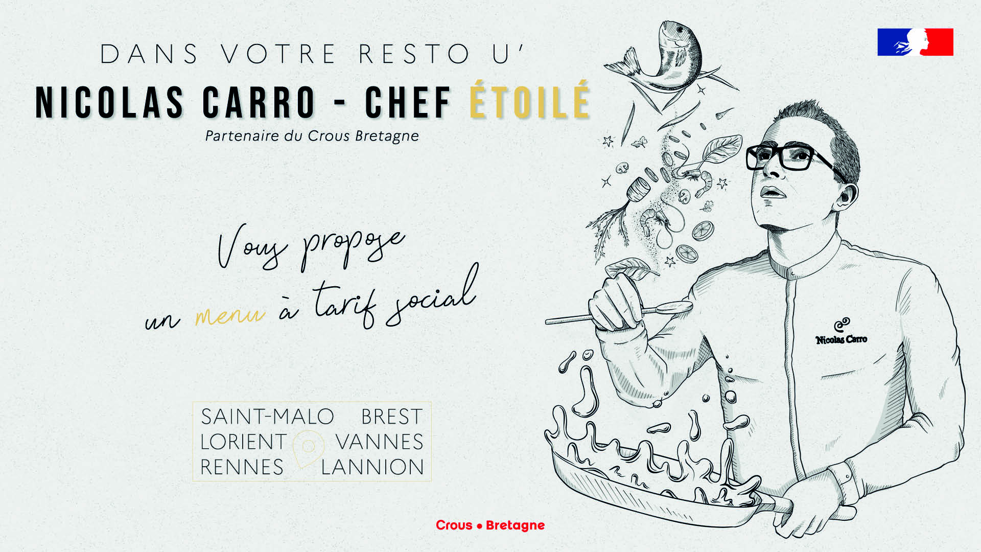 Un menu gastronomique et accessible au Crous de Bretagne
