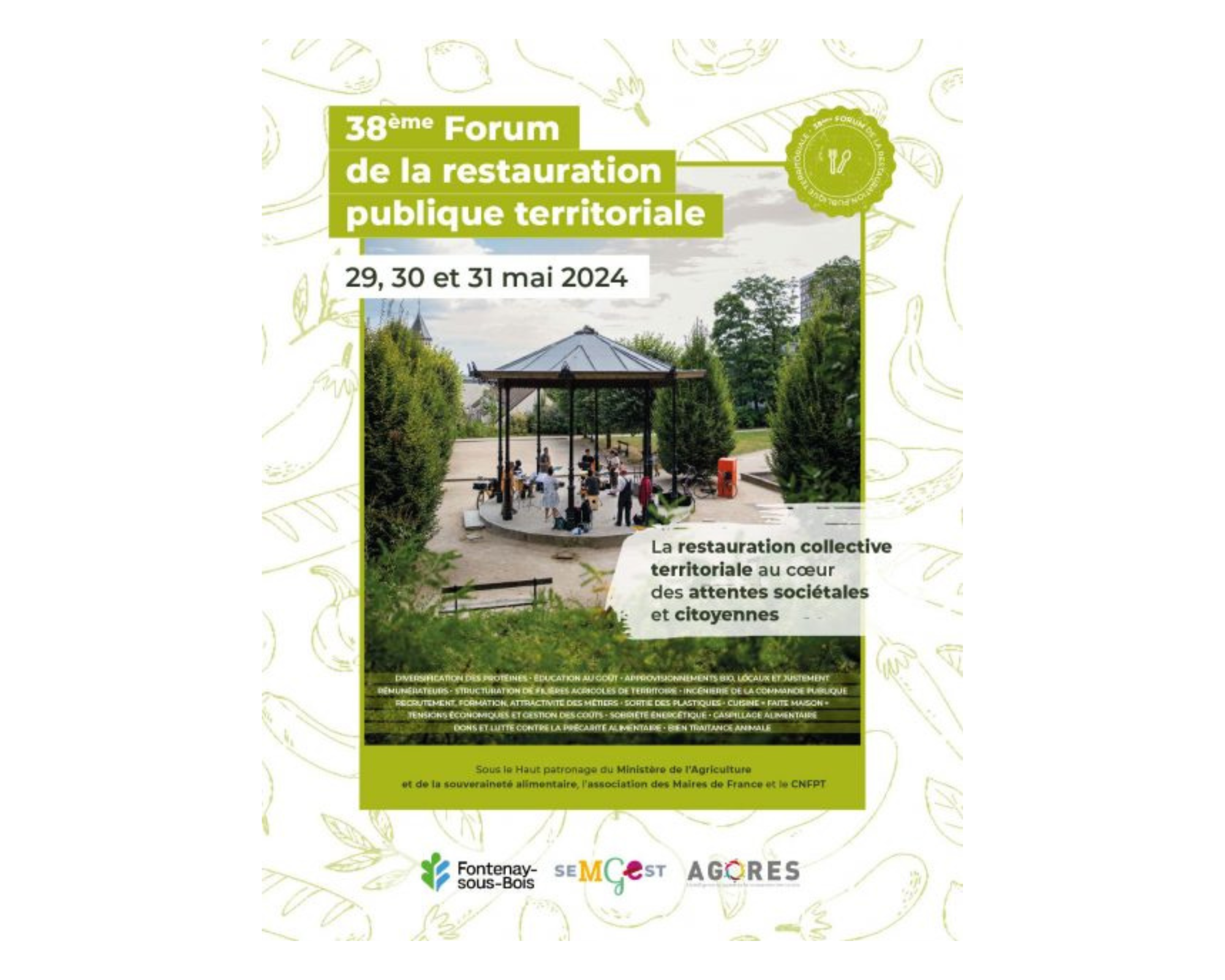 Fontenay-sous-Bois accueille le 38e Forum Agores de la restauration publique territoriale