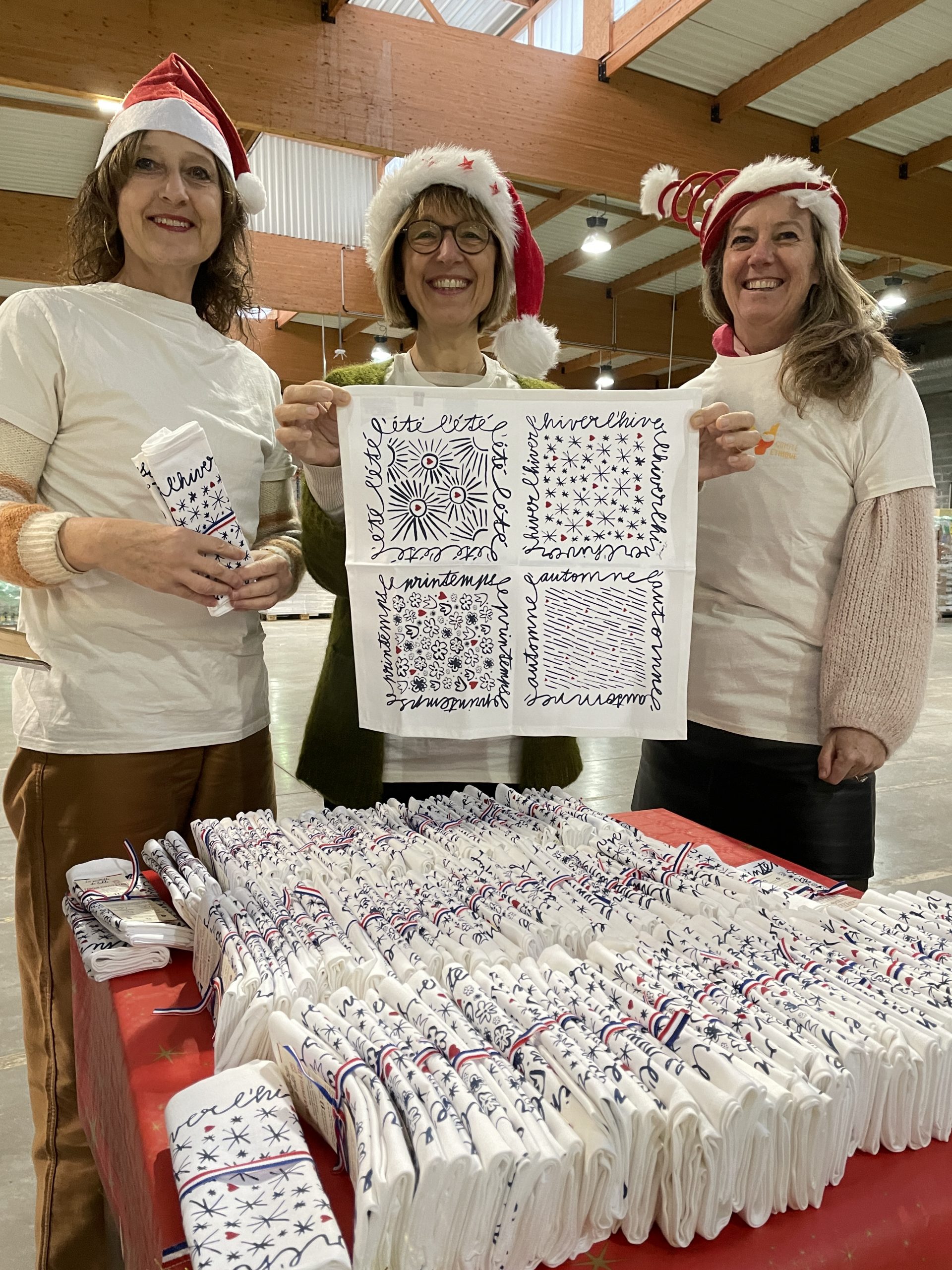 Des serviettes en tissus au restaurant d’entreprise de Léa Nature