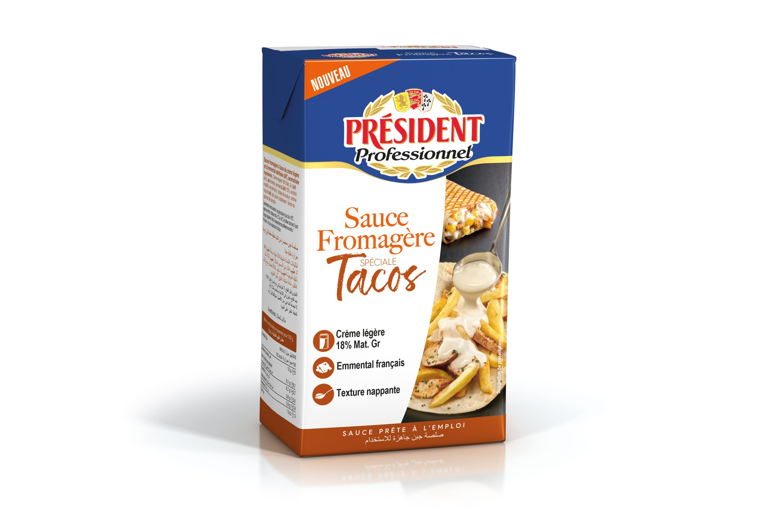 La Sauce Fromagère spéciale Tacos, nouveauté Président Professionnel