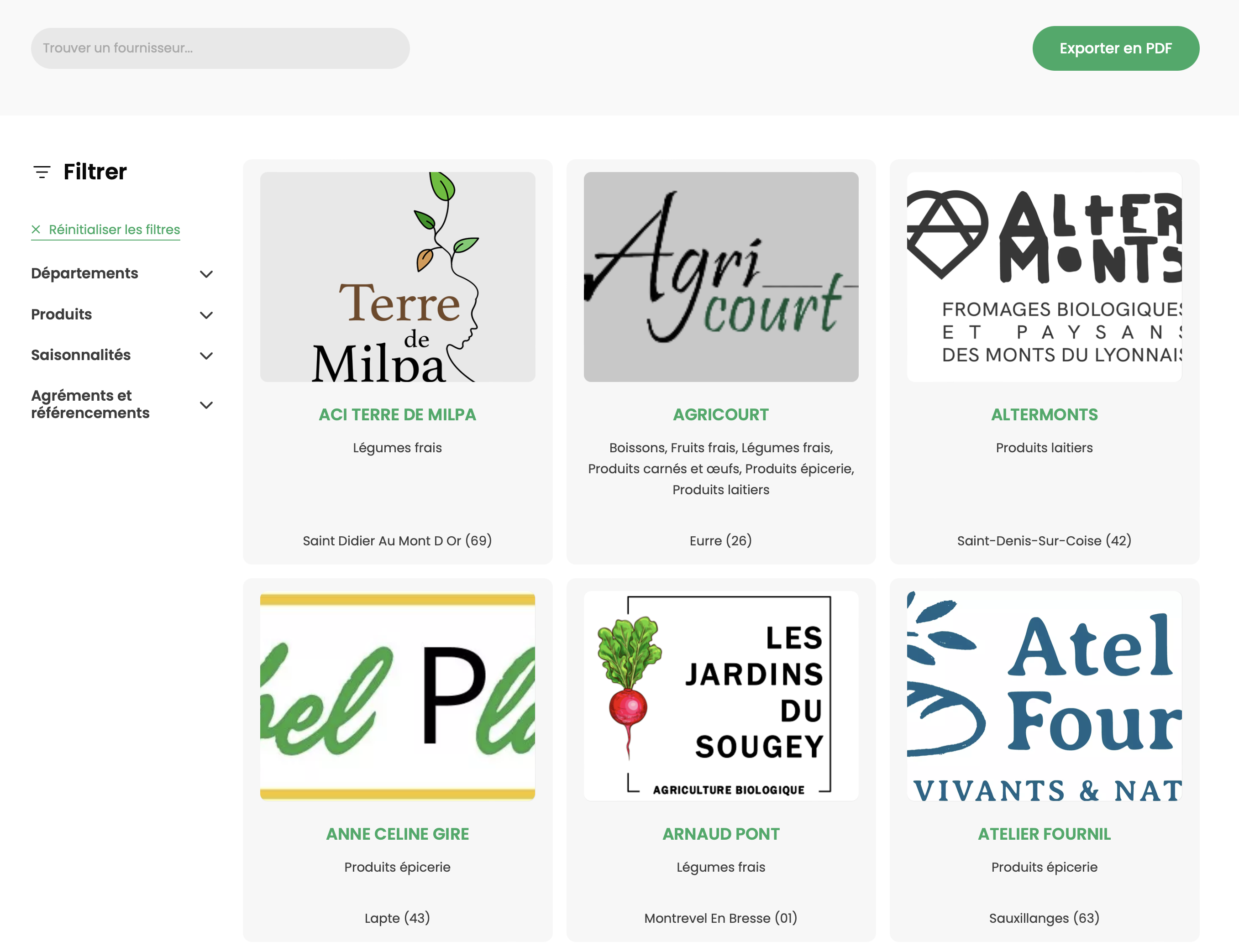 Un annuaire des fournisseurs bio et locaux en région AURA